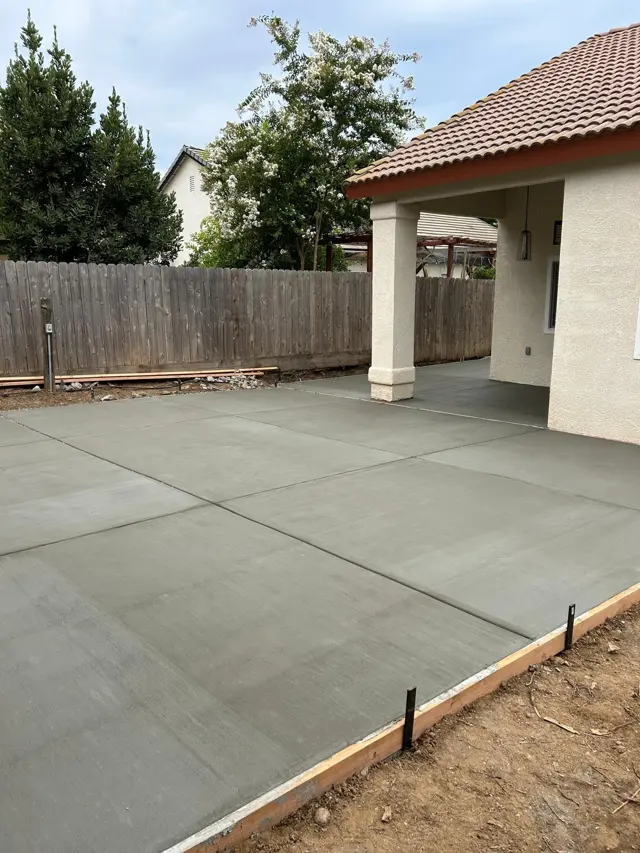 New concrete patio
