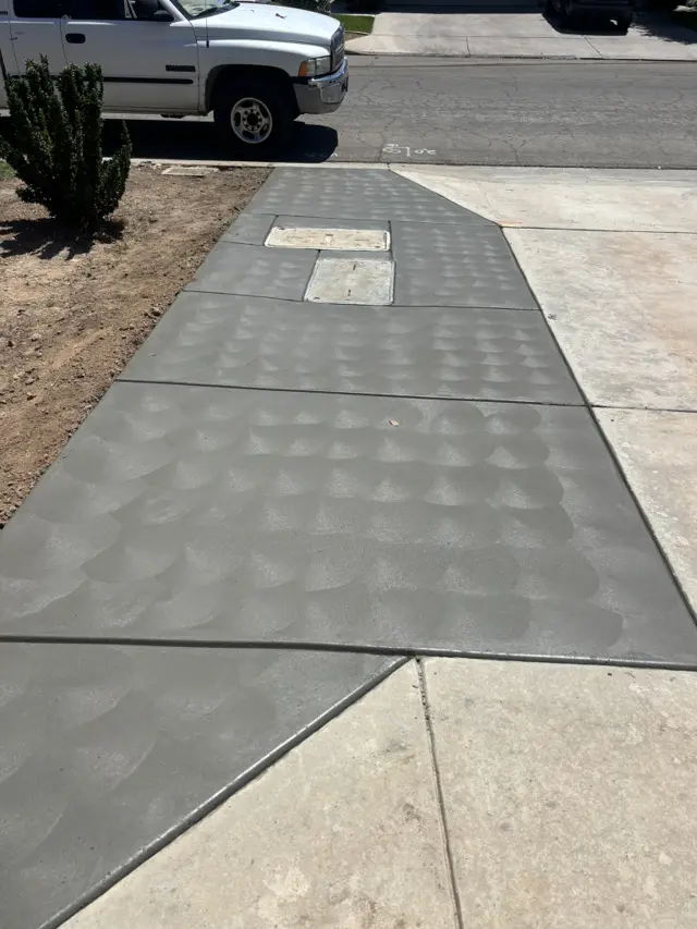 Concrete walkway extension